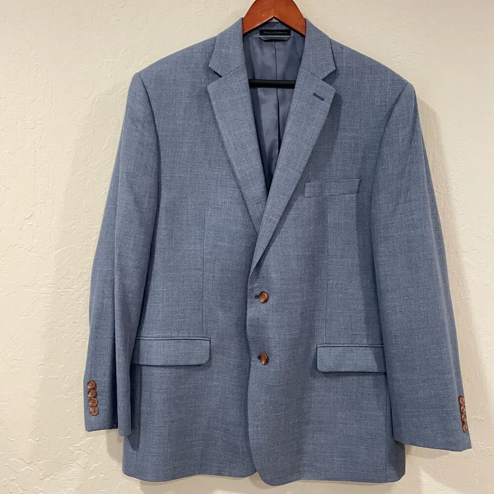 ~ Lauren Ralph Lauren 44R Men's LRL Blazer Sport Coat Blue Texture 44 R